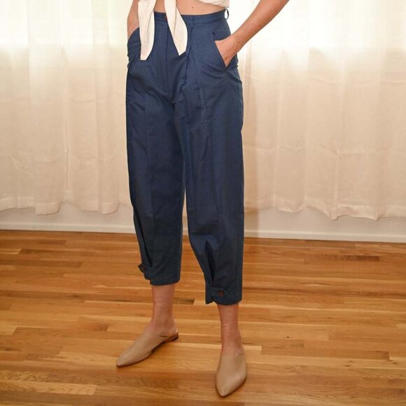 Caron Callahan Deep Blue Ankle Pants - Picture 1 of 6